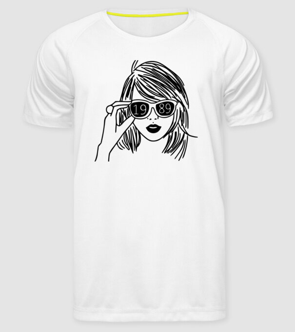 Taylor Swift 1989 model alb pe tricou