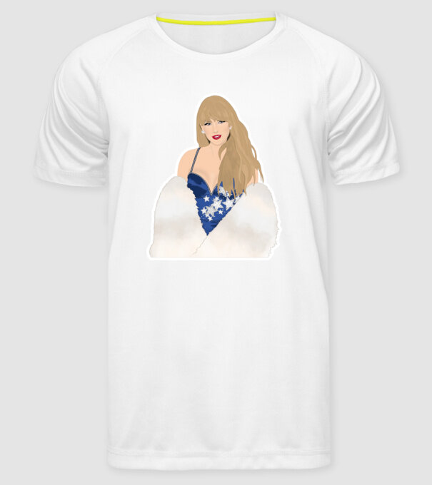 Taylor Swift blue model alb pe tricou