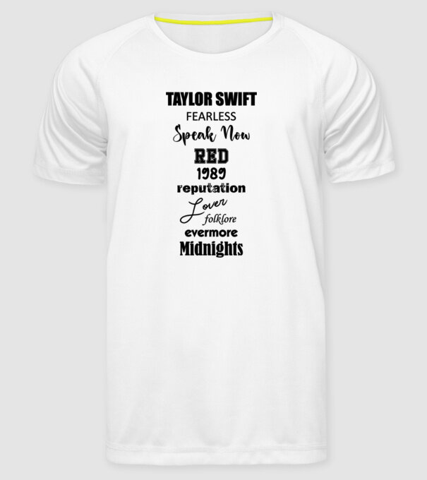 Taylor Swift Eras model alb pe tricou