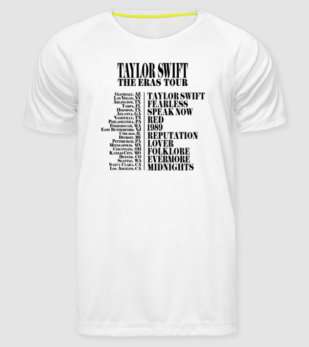 Taylor Swift Eras tour back model alb pe tricou