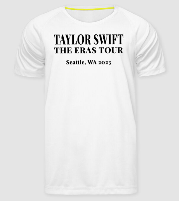 Taylor Swift Eras tour text2 model alb pe tricou