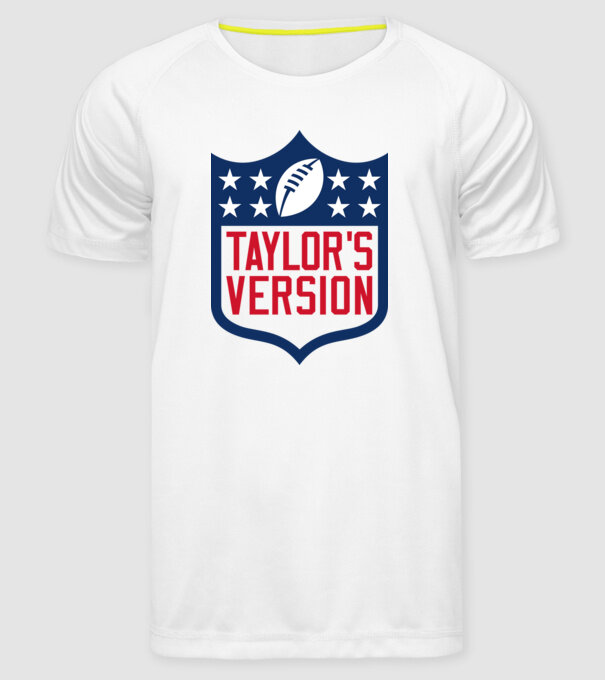 Taylor Swift football logo model alb pe tricou