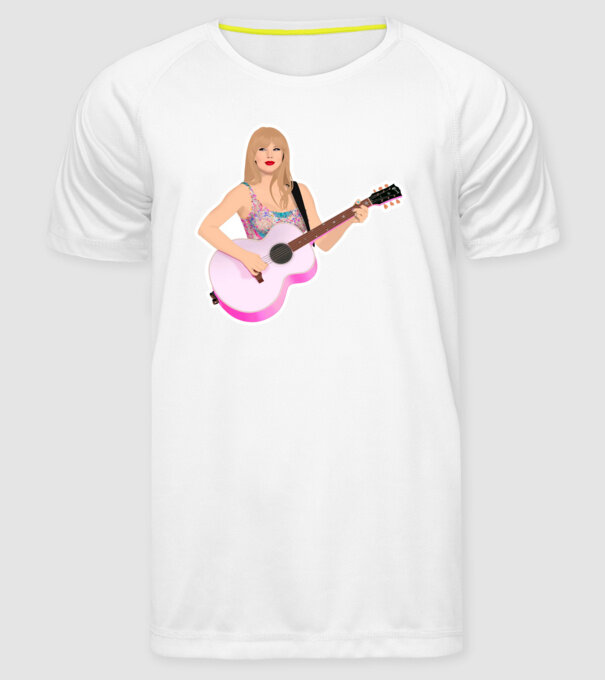 Taylor Swift pink model alb pe tricou