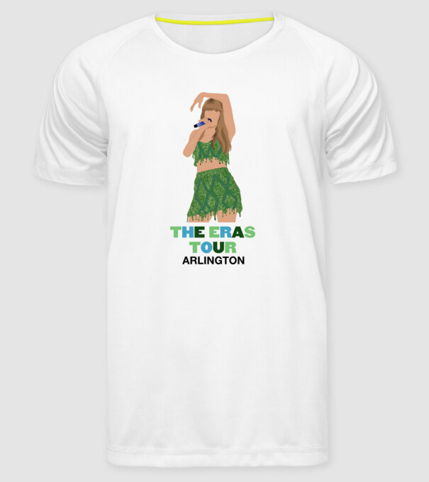 Taylor Swift The Eras Tour Arlington 2 model alb pe tricou