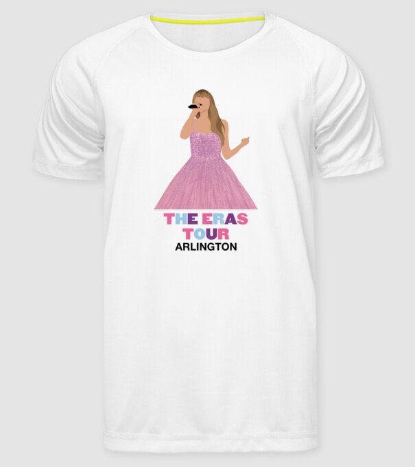 Taylor Swift The Eras Tour Arlington model alb pe tricou