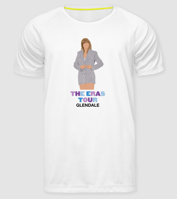 Taylor Swift The Eras Tour Glendale 2 model alb pe tricou