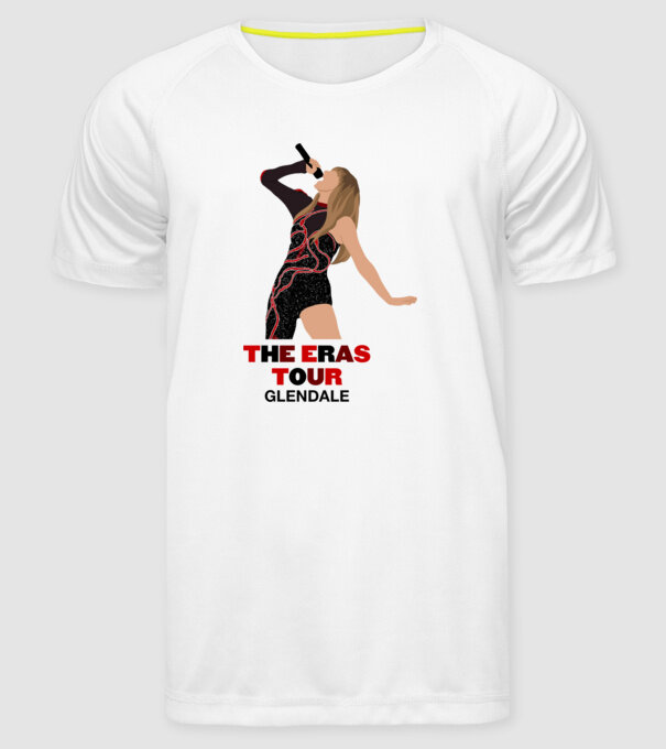 Taylor Swift The Eras Tour Glendale model alb pe tricou