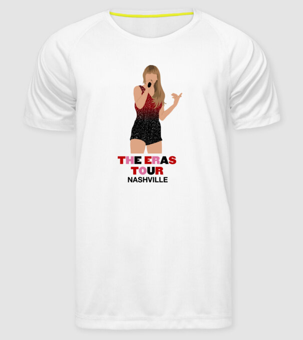 Taylor Swift The Eras Tour Nashville model alb pe tricou