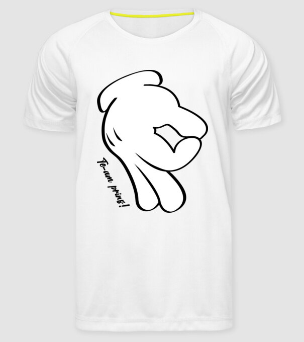 Te-am prins model alb pe tricou