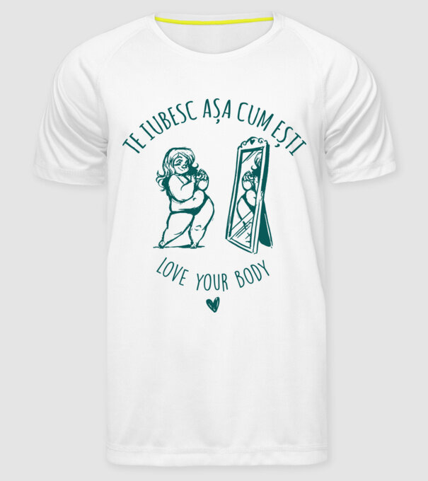 Te iubesc așa cum ești model alb pe tricou