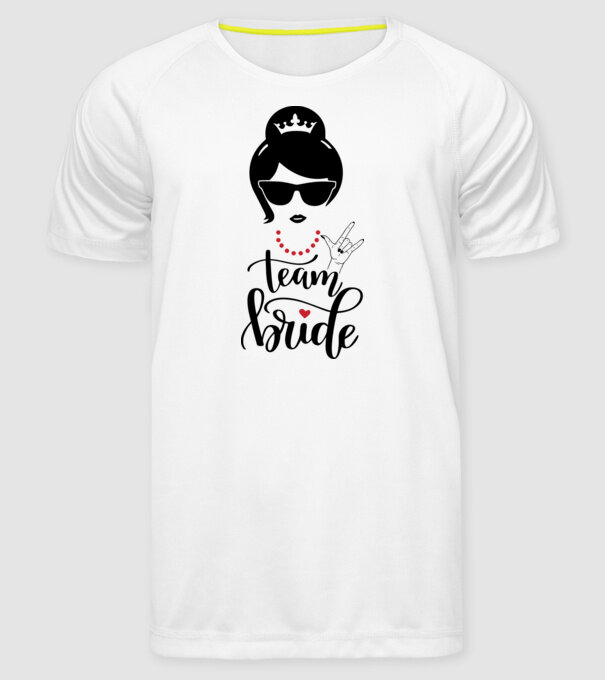 Team Cool Bride model alb pe tricou