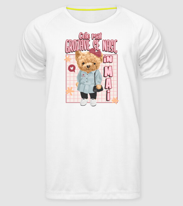 Teddy cele cool girl MAI model alb pe tricou