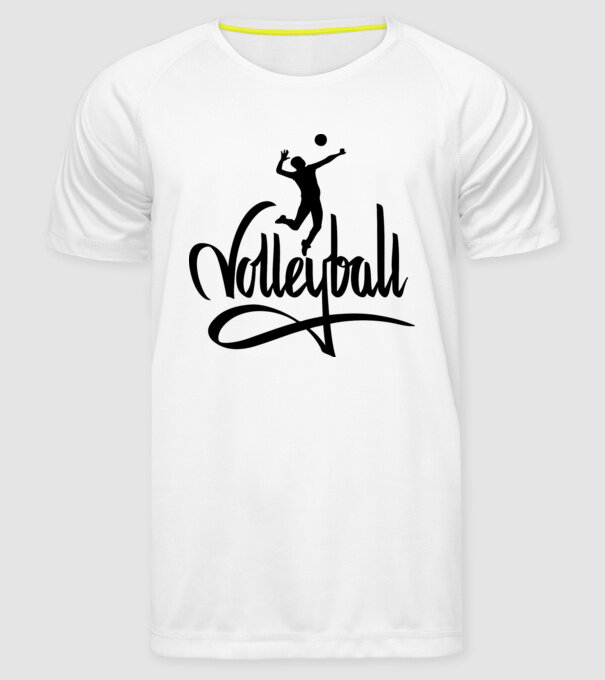 Text Volei pentru tricou model alb pe tricou