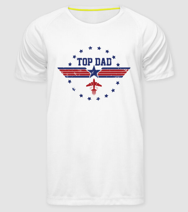TopDad model alb pe tricou