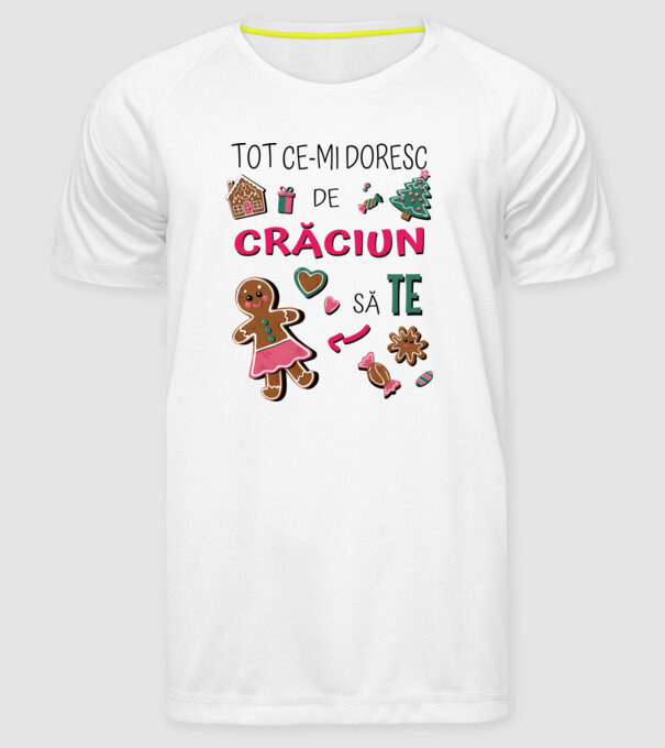 Tot ce-mi doresc de Crăciun să TE Femei alb model alb pe tricou