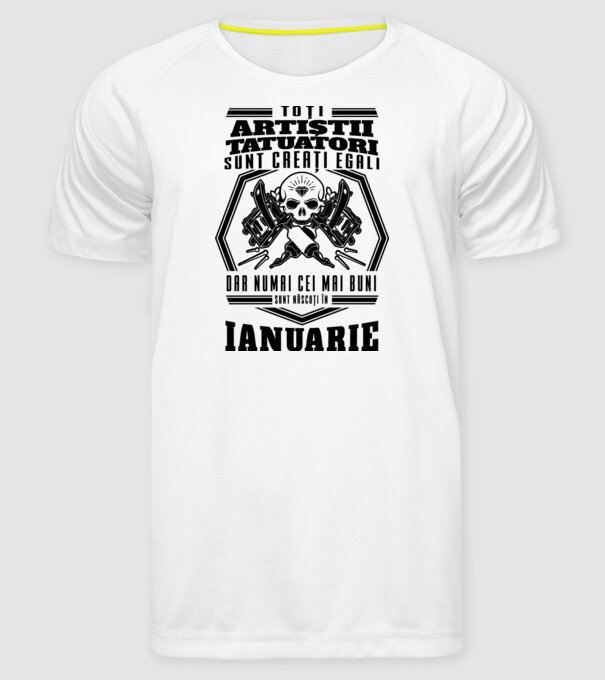 Toți artiștii tatuatori sunt creați egali ianuarie model alb pe tricou