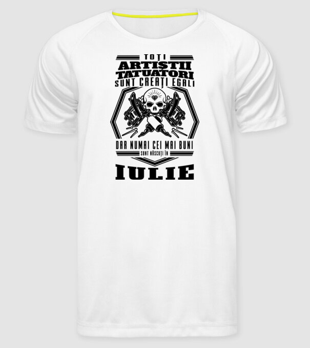 Toți artiștii tatuatori sunt creați egali iulie model alb pe tricou