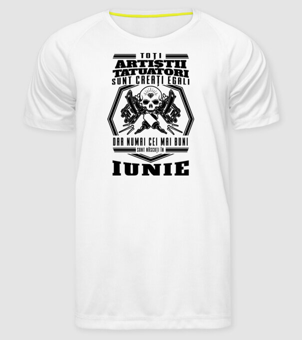 Toți artiștii tatuatori sunt creați egali iunie model alb pe tricou