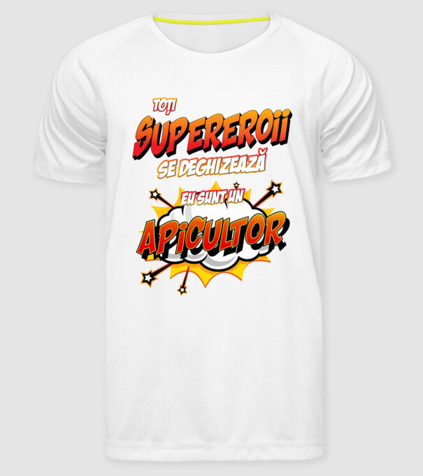 Toți supereroii se deghizează, eu sunt un apicultor model alb pe tricou