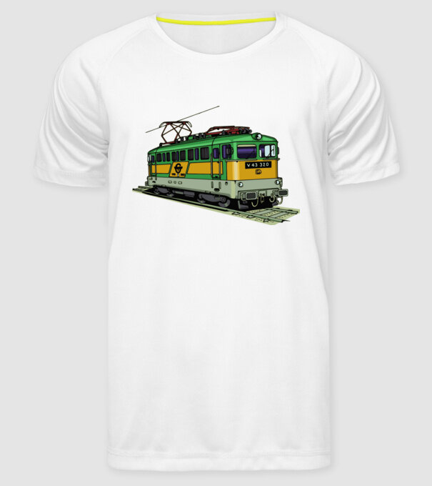 Trenuri model alb pe tricou