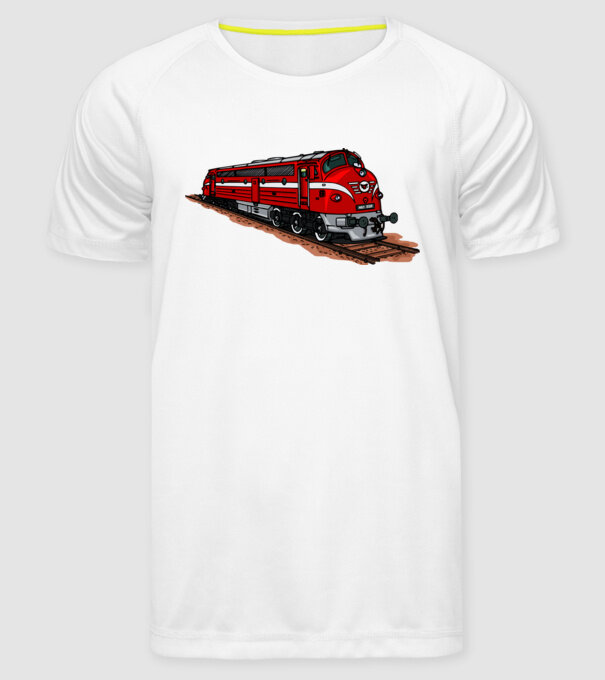 Trenuri model alb pe tricou