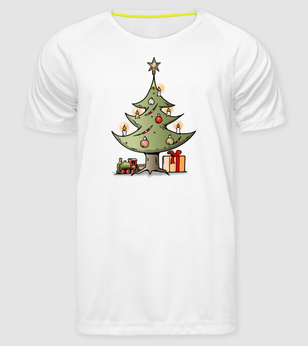 Trenuri model alb pe tricou