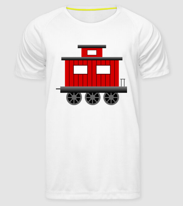 Trenuri model alb pe tricou