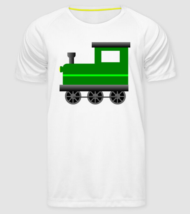 Trenuri model alb pe tricou
