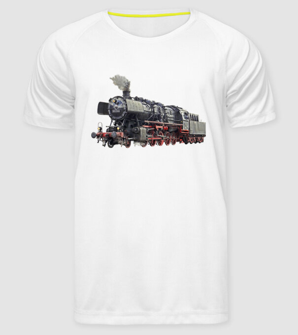 Trenuri model alb pe tricou