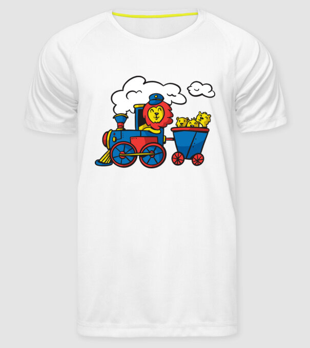 Trenuri model alb pe tricou
