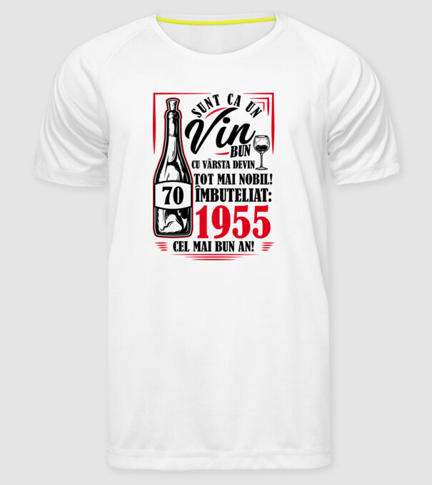 Un Vin Bun 1955 - Alb model alb pe tricou