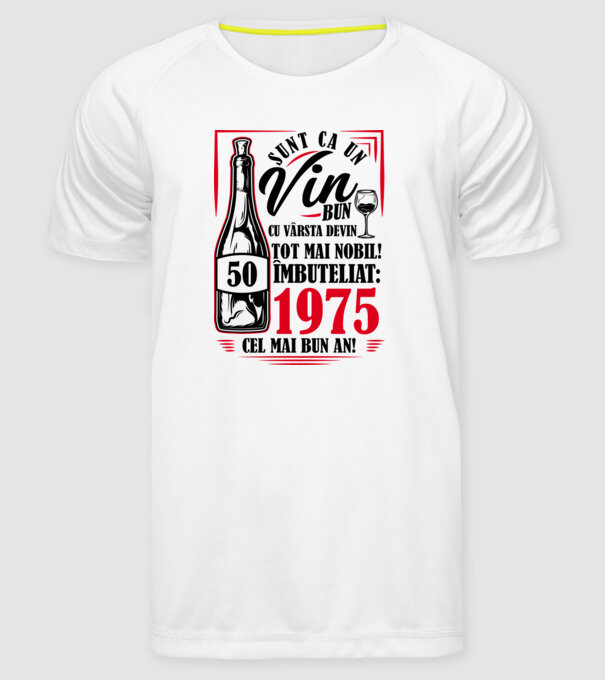 Un Vin Bun 1975 - Alb model alb pe tricou