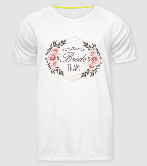 Vintage Bride team model alb pe tricou