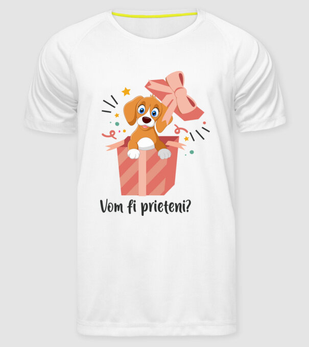 Vom fi prieteni? model alb pe tricou