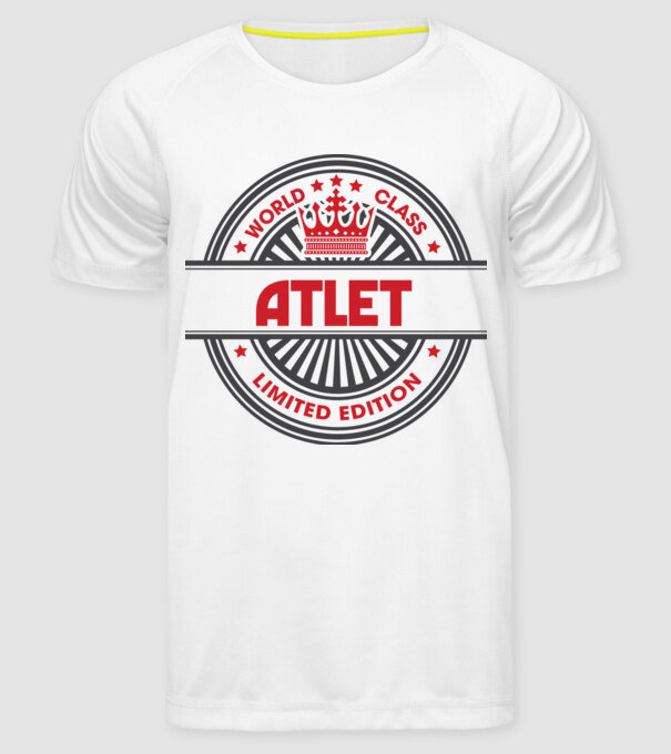 atlet model alb pe tricou