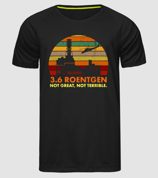 3.6 roentgen model negru pe tricou