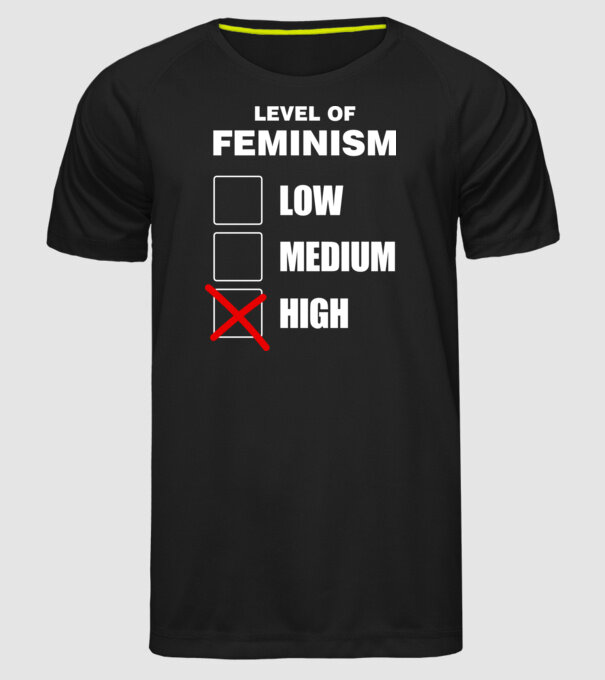 Nivelurile feminismului model negru pe tricou