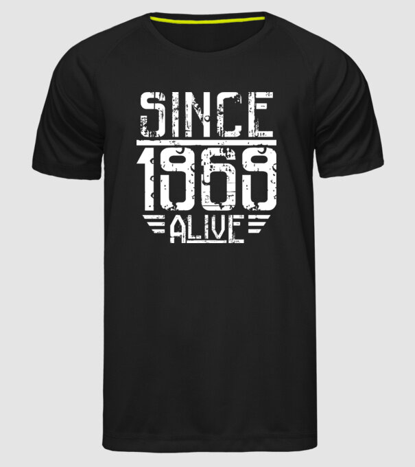 Alive since 1969 model negru pe tricou
