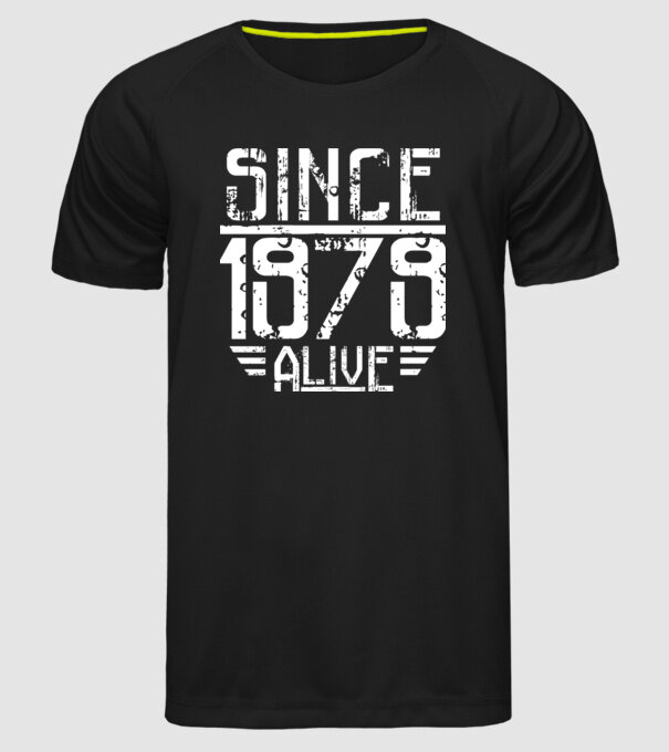 Alive since 1979 model negru pe tricou