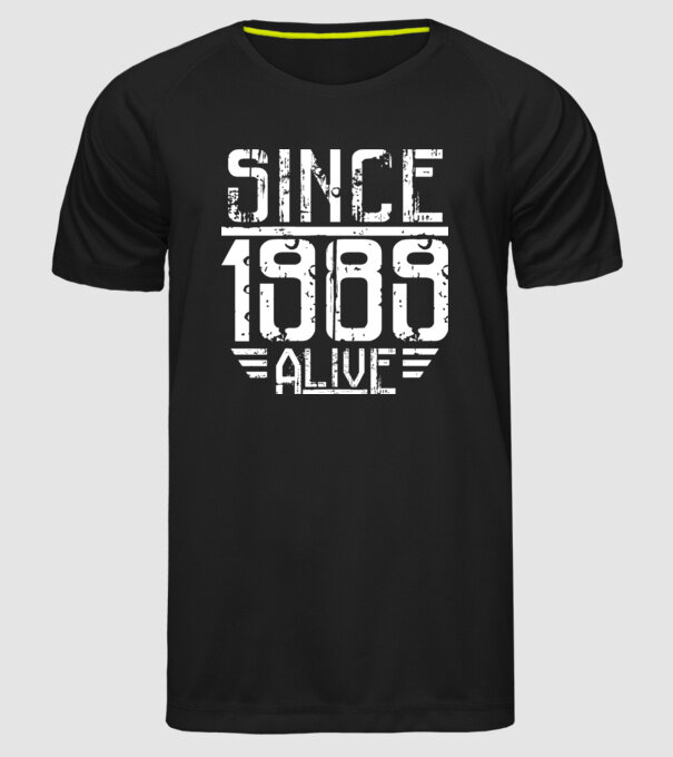 Alive since 1989 model negru pe tricou