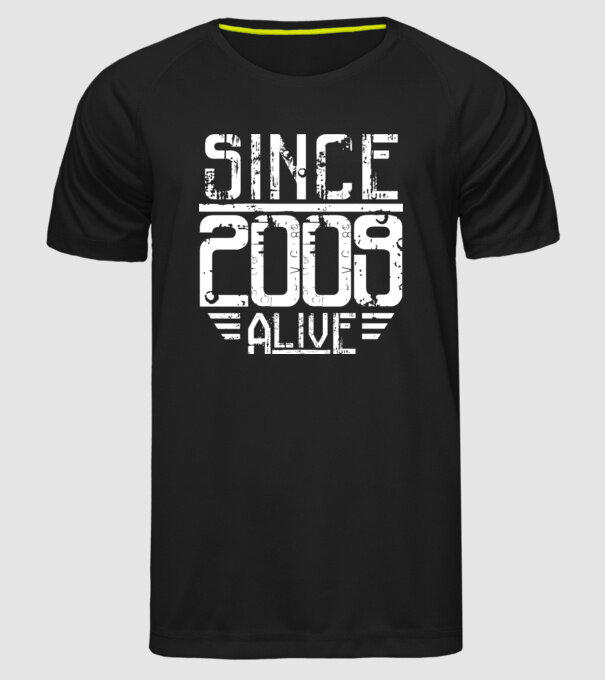Alive since 2009 model negru pe tricou