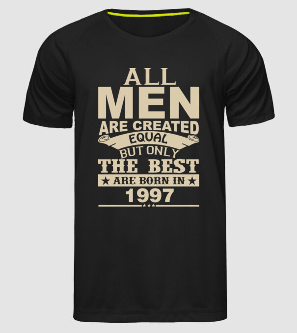 All men are created - 1997 model negru pe tricou