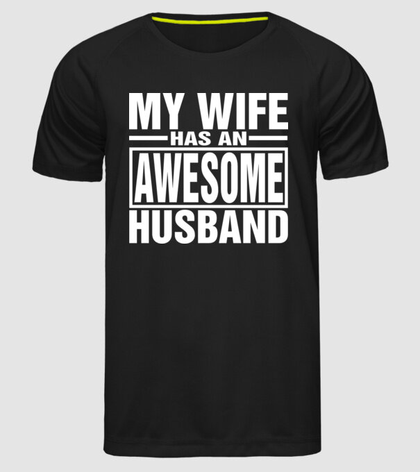 Awesome husband model negru pe tricou