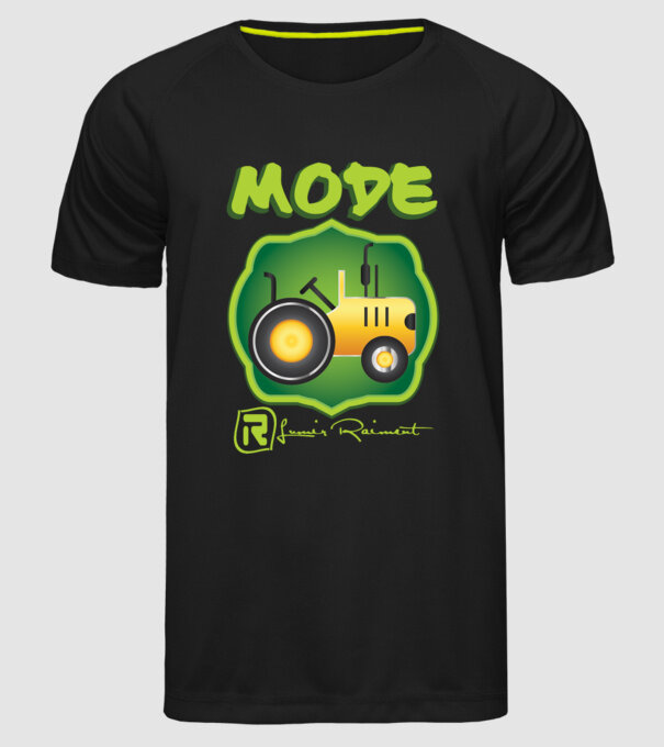 Baby tractor model negru pe tricou