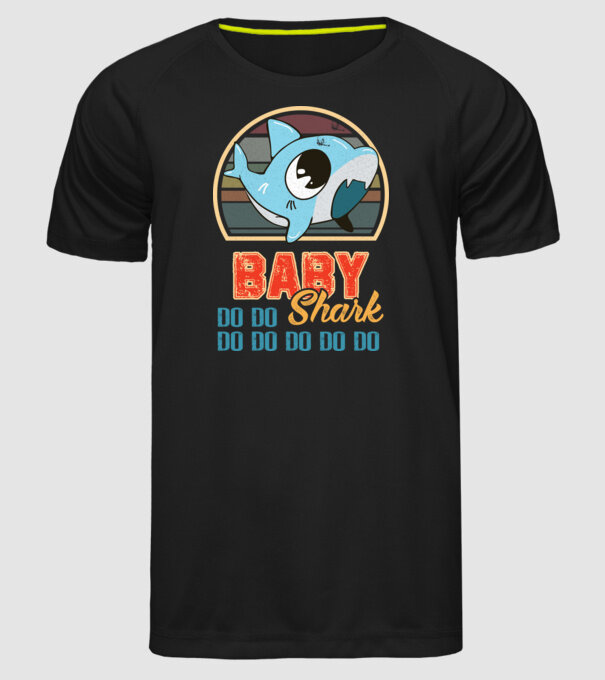 BabyBOY shark model negru pe tricou