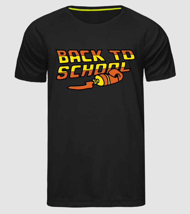Back to school model negru pe tricou