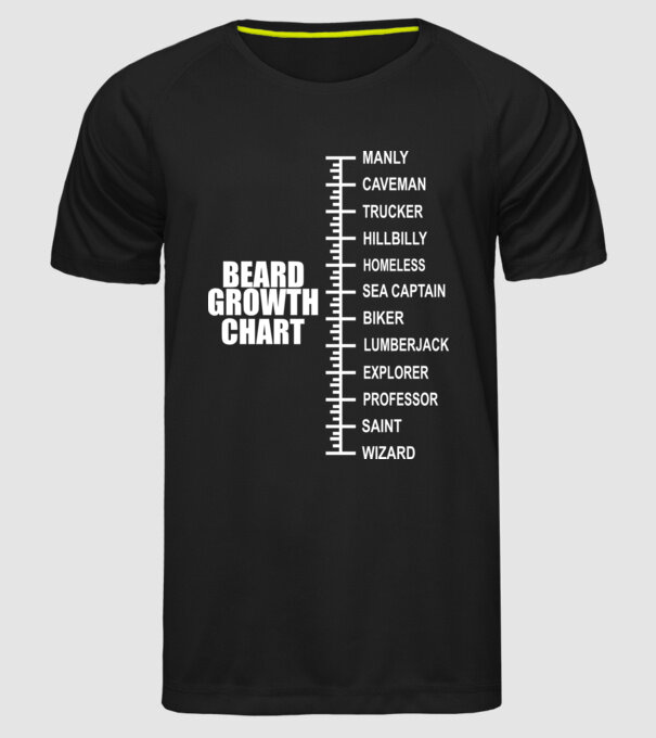 Beard scale model negru pe tricou