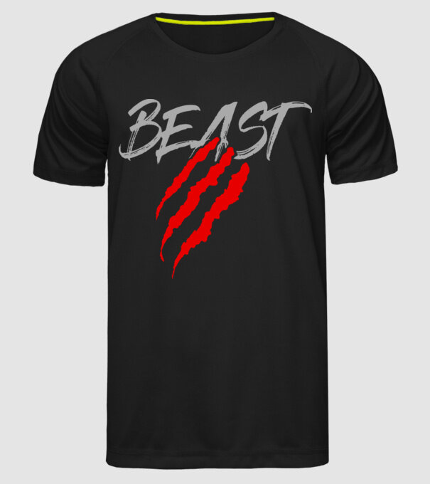 Beast model negru pe tricou