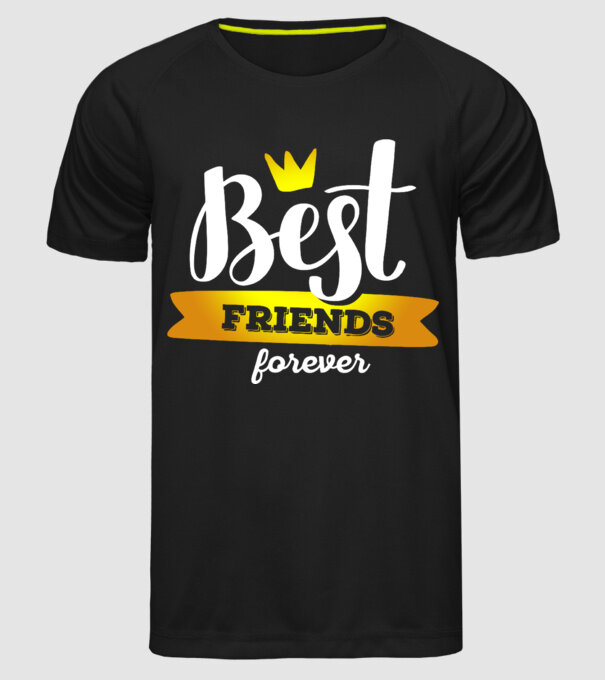 Best friends forever model negru pe tricou