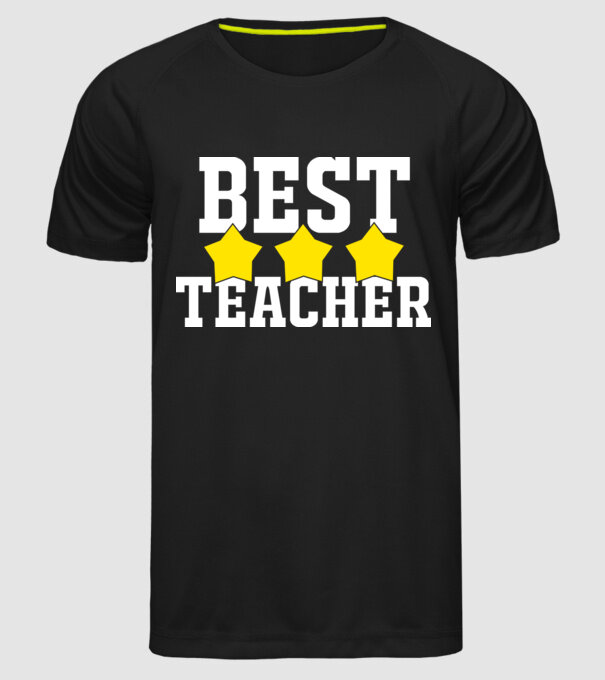 Best teacher model negru pe tricou